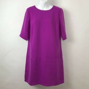Pim+Larkin Purple Rear Zip Mini Shift Dress Sz M